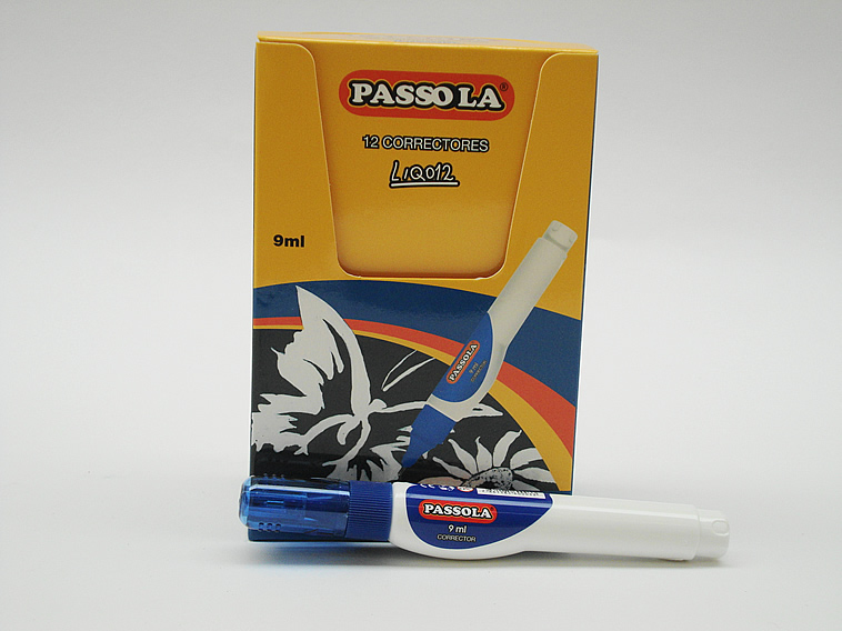 CORRECTOR PASSOLA PUNTA METALICA PLUMA — PAPELERÍA