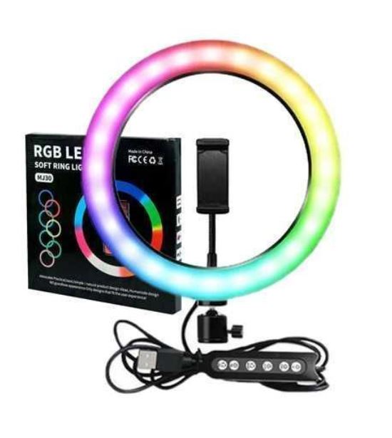 ARO DE LUZ MJ36 + PEDESTAL — AUDIO Y VIDEO