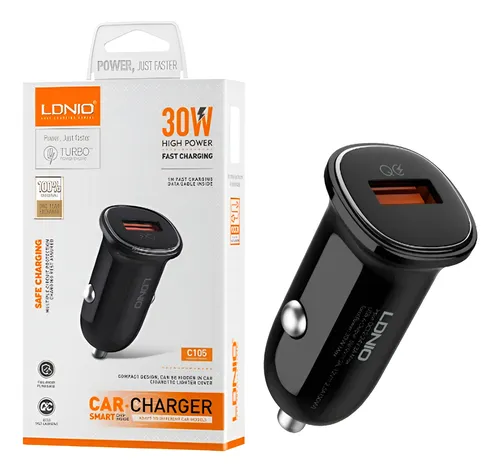 CARGADOR VEHICULAR LDNIO C105 V8 — ACCESORIOS
