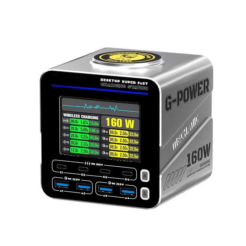CARGADOR MECHANIC G-POWER 8 PUERTOS+INALAMBRICA 160W" — ENERGÍA