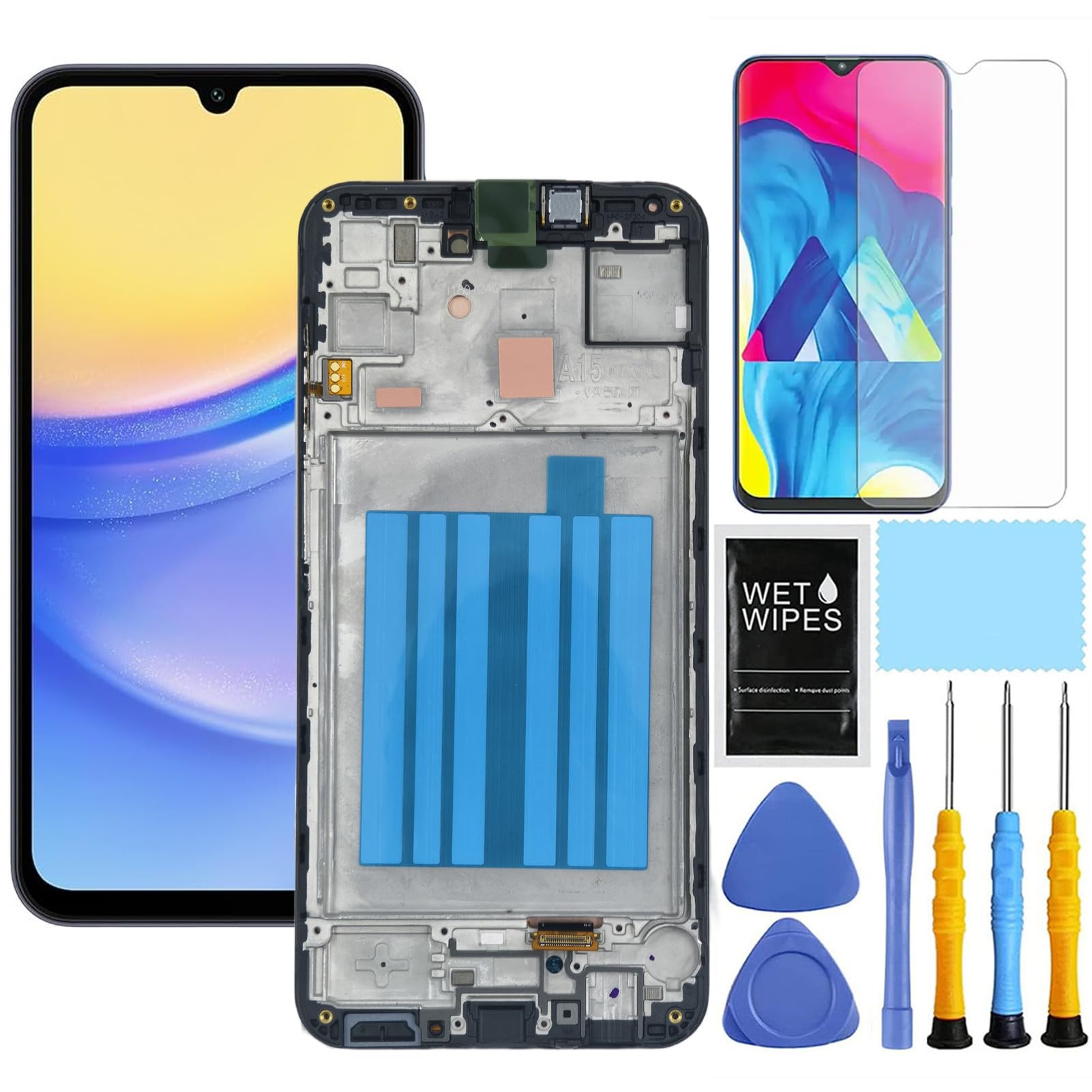 PANTALLA SAMSUNG A15 AMOLED CON MARCO — REPUESTOS