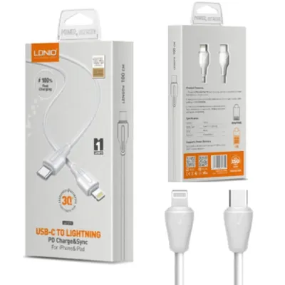 CABLE DE DATOS LDNIO LC121I TIPO C A IPHONE — ENERGÍA