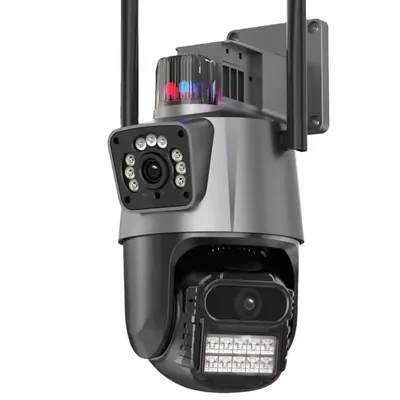 CAMARA WIFI CON SIRENA NEGRO(APP V380) — SEGURIDAD
