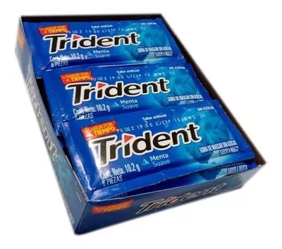 CHICLE TRIDENT GRANDE — ALIMENTOS Y BEBIDAS